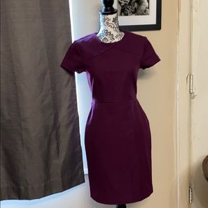 Plum, fitted, banana Republic dress 👗